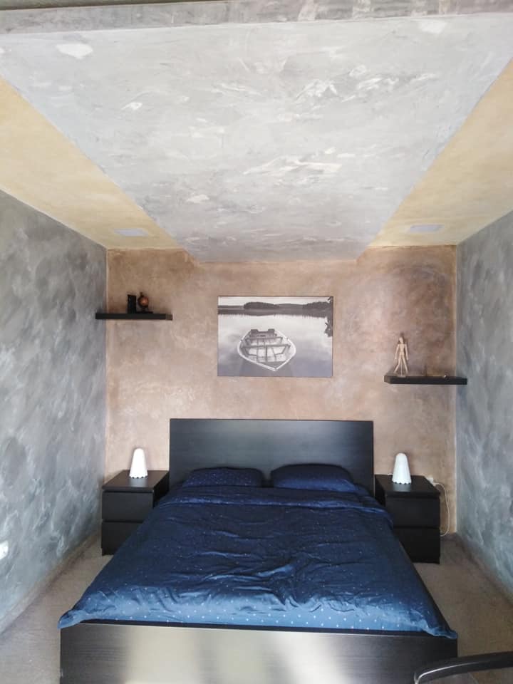 Травертин, стуко, пясъчна мазилка