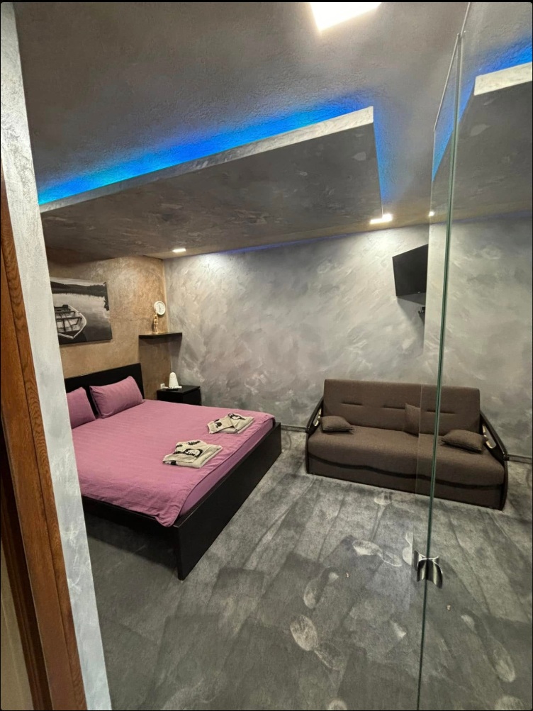 Travertin - Пясък мазилка Stucco, Баня микро цимент.